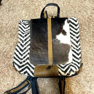 Cowhide backpack